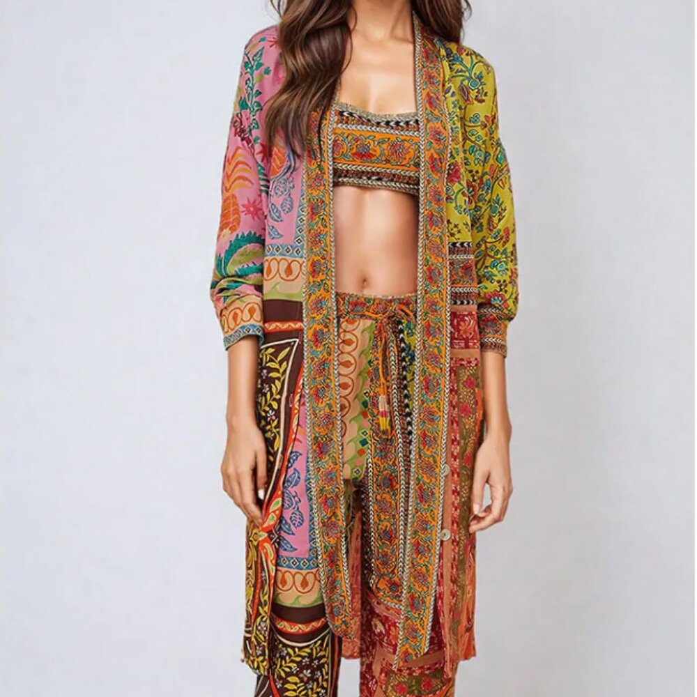 Farm Rio Mixed Scarf Chemise